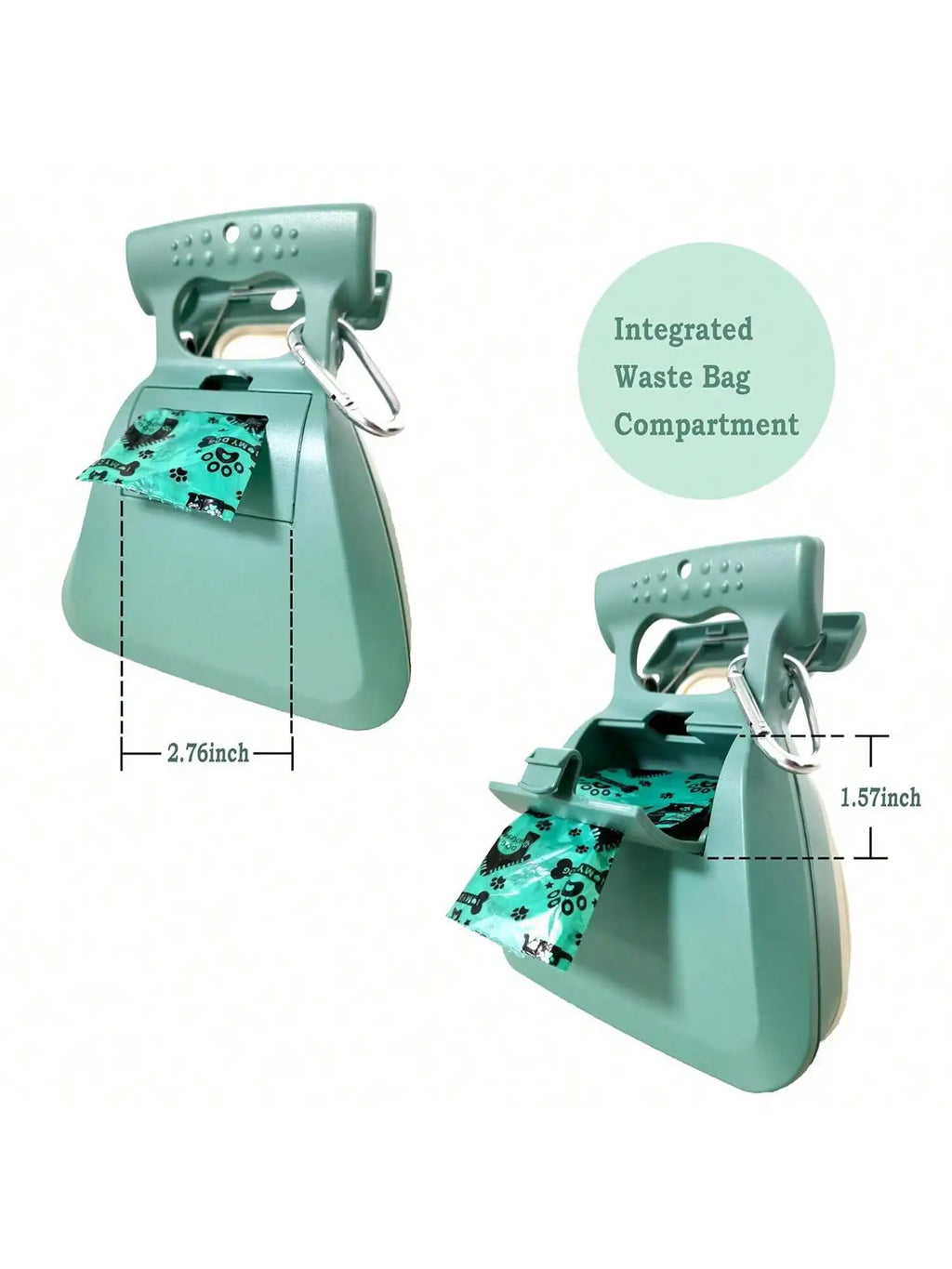 Pooper Scooper, Portable and Handheld Size for Walking Large and Small Dogs outside Yard or Travel Outdoors, Pup Poop Scoop With